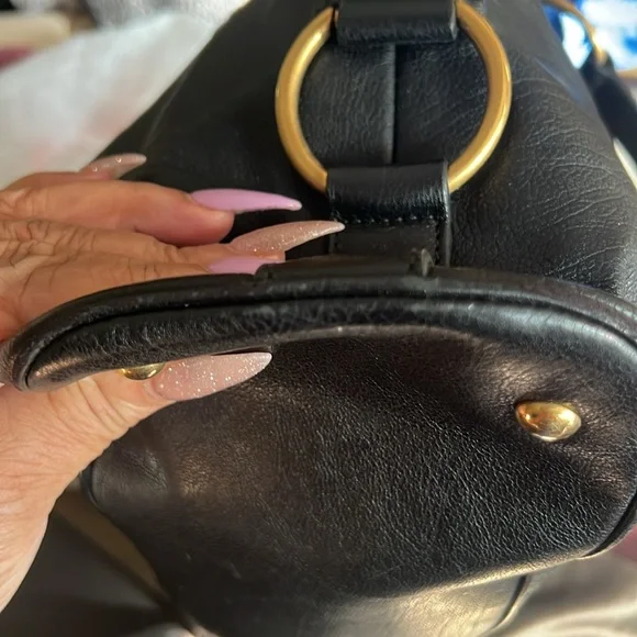 Yves Saint Laurent Black and Gold Satchel with Wallet * PRICE FIRM* - Picture 12 of 16